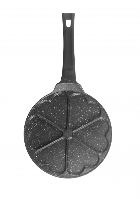 Tigaie mini-clatite inima Ibili-Natura, aluminiu, 28x1.5 cm, negru [2]