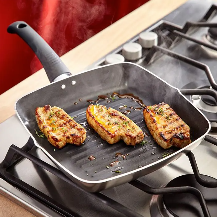 Tigaie grill Judge Everyday, aluminiu, 24x24x4 cm, negru [3]