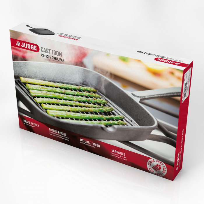 Tigaie grill Judge, fonta, 37x22x5 cm, negru [2]