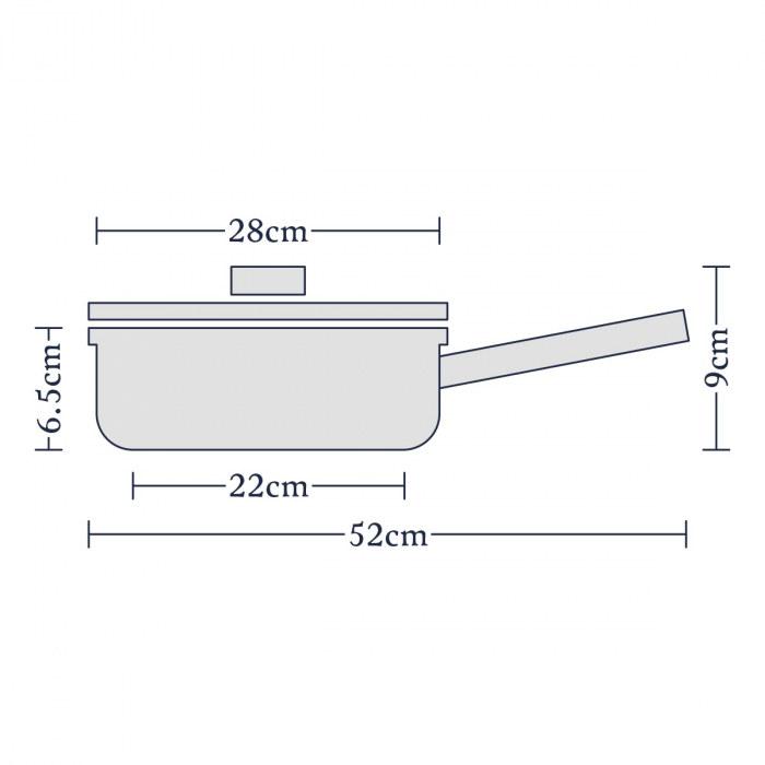 Tigaie soute Stellar-Hard Anodized, aluminiu, 52x28x9 cm, negru/argintiu [6]