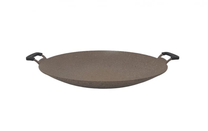 Tigaie turceasca wok OMS-Granite, 40x5.5 cm, aluminiu/granit, maro [2]