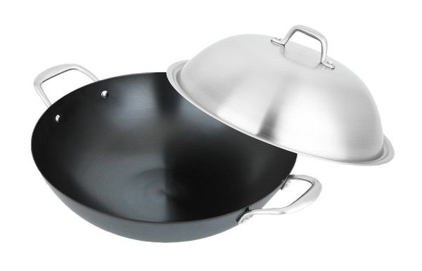 Tigaie wok Carl Schmidt Sohn-Altena, fonta, 36x10 cm, argintiu [2]
