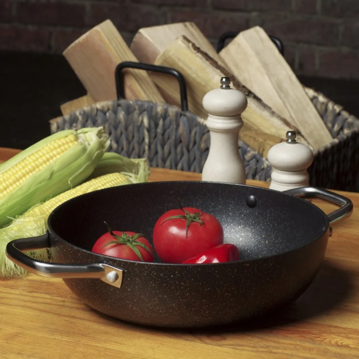 Tigaie wok Fissman-Promo, aluminiu, 26x7.8 cm, negru [6]