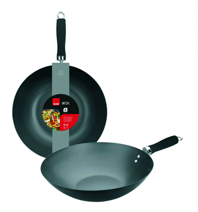 Tigaie wok Ibili-Moka, otel, 30x8 cm, negru [2]