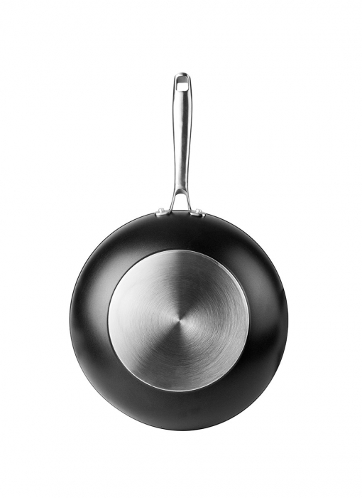 Tigaie wok Ibili Quarzo, aluminiu forjat, 30 cm, negru/argintiu [3]