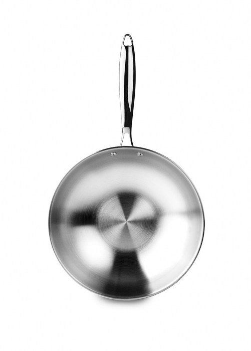 Ibili Triply Natural wok pan, stainless steel/aluminum, 30 cm, silver [2]