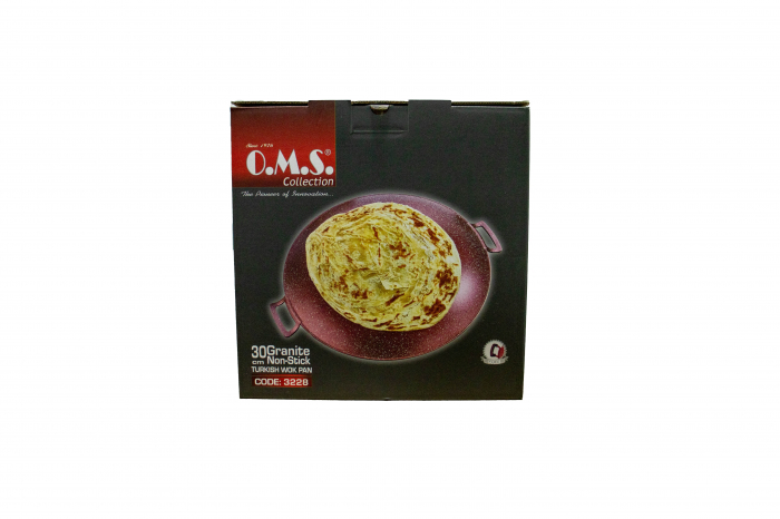 Tigaie wok OMS-Granite, aluminiu/granit, 30x6 cm, maro [2]