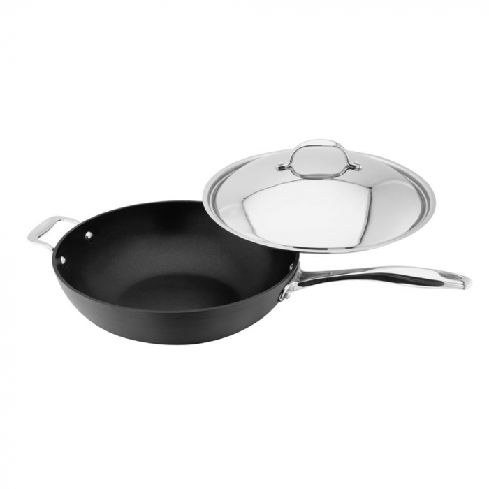 Tigaie wok Stellar-Hard Anodized, aluminiu, 55x30x16.5 cm, negru/argintiu [2]