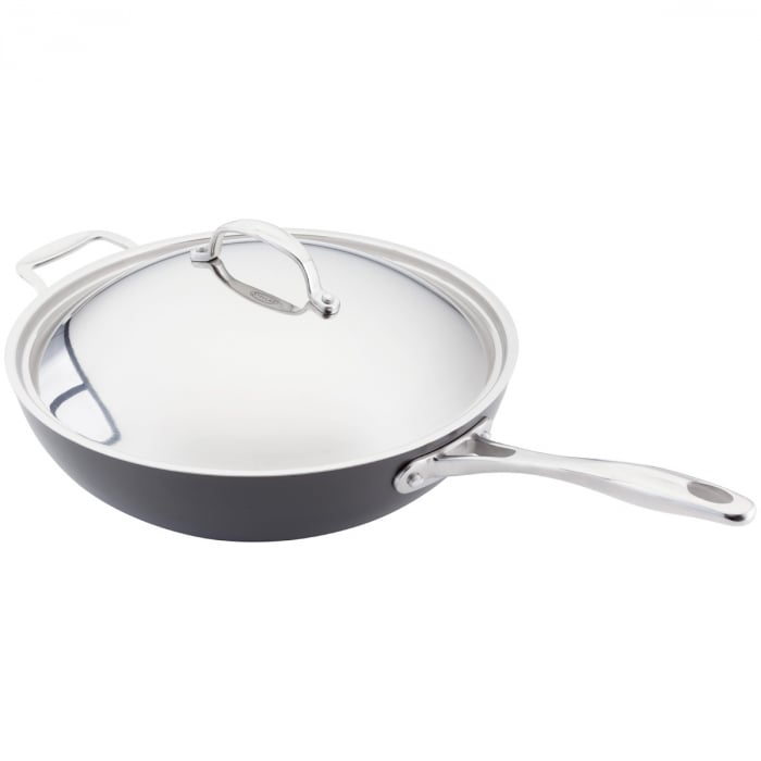 Tigaie wok Stellar-Hard Anodized, aluminiu, 55x30x16.5 cm, negru/argintiu [8]