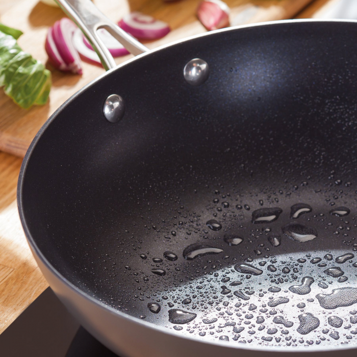 Stellar-Hard Anodized wok pan, aluminum, 55x30x16.5 cm, black/silver [4]