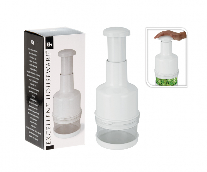 Excellent Houseware manual food chopper, polypropylene/stainless steel, 8x21 cm, white [3]