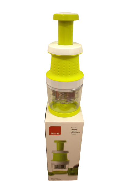 Tocator legume Ibili-Kitchen Aids, otel inoxidabil/plastic/silicon, 8.7x23 cm, alb/verde [2]
