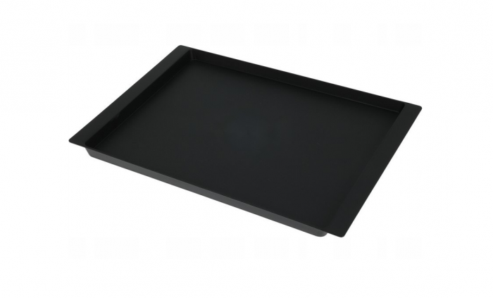 Tocator pentru paine cu tavita Excellent Houseware, bambus/plastic, 33x26x2 cm, maro/negru [3]