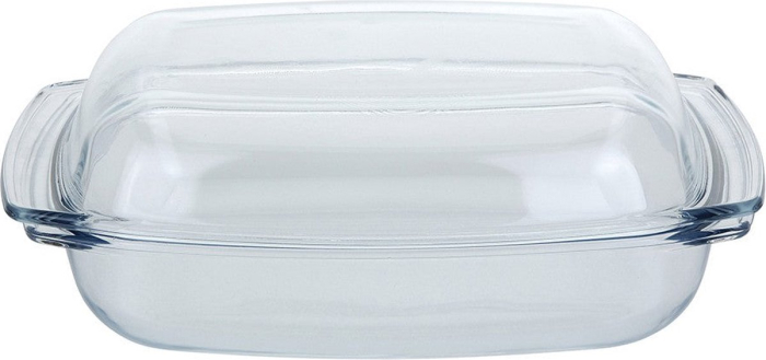 Vas cuptor cu capac Termolex, sticla termorezistenta, 34x22x9 cm, 4.1 l, transparent [1]