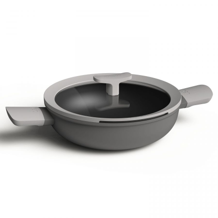 Tigaie wok indian BergHOFF-Leo, 24x7.5 cm , aluminiu, gri [1]