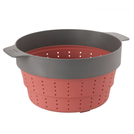 Ustensile gatire la aburi - Adaptor gatire aburi BergHOFF-Leo, silicon/nailon, 24x5 cm, gri/visiniu