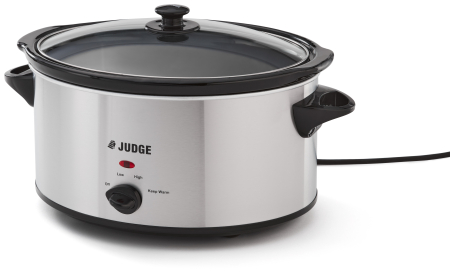 Aparat de gatit lent Judge, otela inoxidabil/ceramica, 5.5 l, argintiu/negru [5]