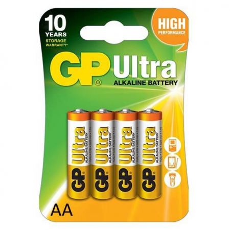 Baterii - Baterie alcalina Ultra GP R6 (AA), 4 buc/blister