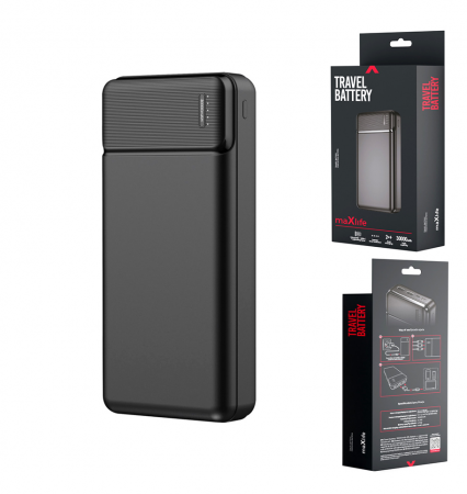 Baterie externa Maxlife MXPB-01, 30000 mAh, negru [7]