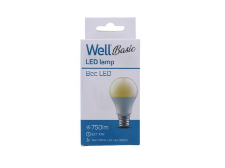 Bec LED Well-Basic A60 E27 10W 230V, lumina calda [1]