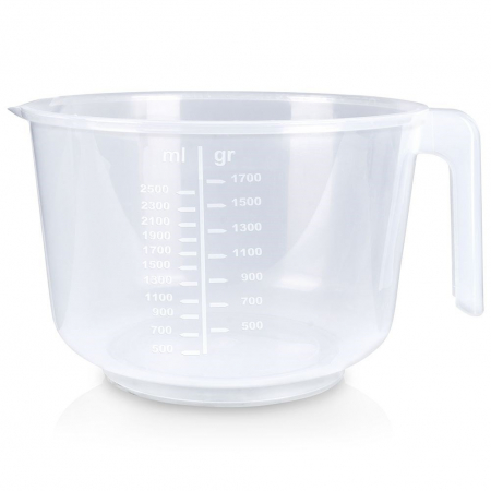 Vesela si tacamuri - Bol mixare Excellent Houseware, polipropilena, 24x20x14 cm, 2.5 l, transparent