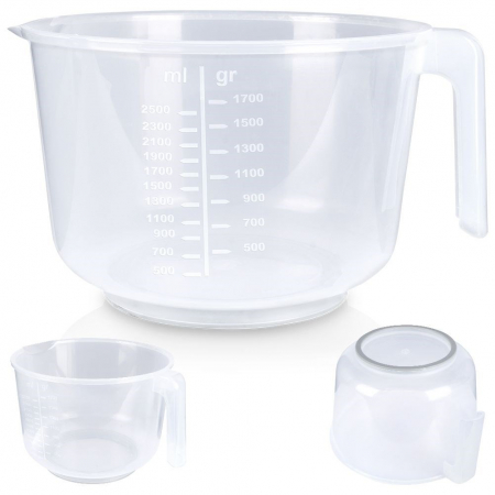 Bol mixare Excellent Houseware, polipropilena, 24x20x14 cm, 2.5 l, transparent [9]
