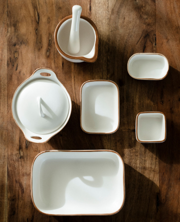 Excellent Houseware serving bowl, ceramic, 22x15x4 cm, 0.9 l, white [5]