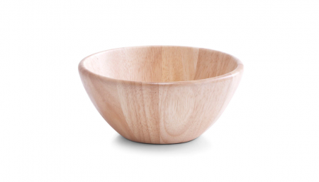 Boluri - Bol servire/mixare Zeller, arbore de cauciuc, 18x8 cm, maro