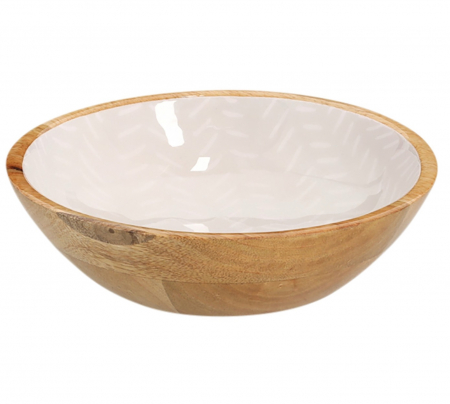 Boluri - Bol servire Zeller, lemn de mango, 20x6 cm, maro/bej