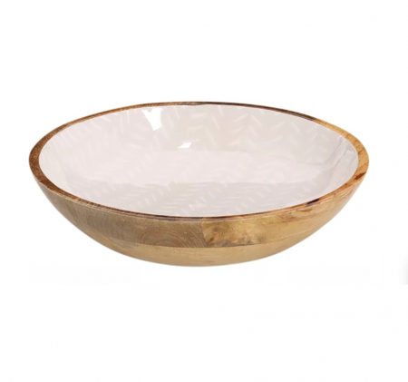 Boluri - Bol servire Zeller, lemn de mango, 25x5 cm, maro/bej