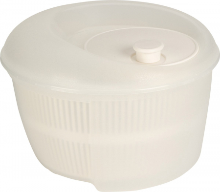 Boluri - Bol uscare salata Excellent Houseware, plastic, 24x16 cm, 4.5 l, alb