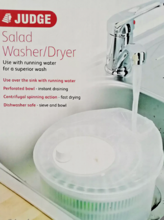 Bol uscare salata Judge Kitchen, plastic/polipropilena, 23x23x17 cm, alb [4]