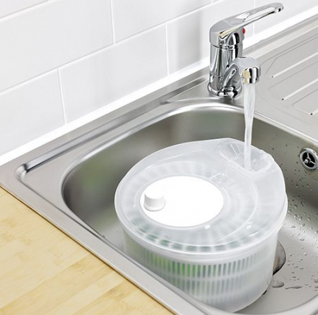 Bol uscare salata Judge Kitchen, plastic/polipropilena, 23x23x17 cm, alb [1]