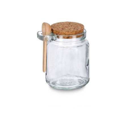 Bucatarie - Borcan depozitare Zeller, sticla/pluta, 7.2x10.5 cm, 0.24 l, transparent