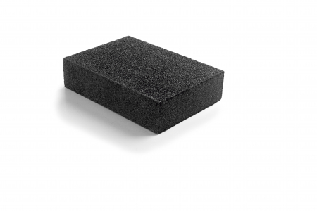 Perii si bureti - Burete abrasiv Ibili-Flexiform, smirghel, 10x7x2.5 cm, negru