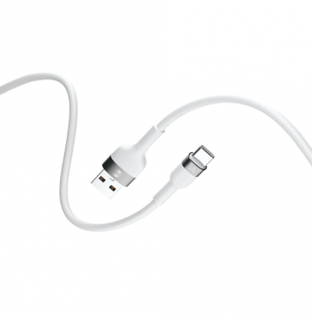 Cablu incarcare si transfer de date Forever Flexible, USB la USB-C, 1.0 m, 100W, 3A, alb [3]