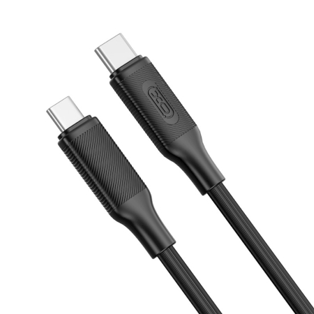 Cabluri date si incarcare telefoane - Cablu XO NB-Q265B PD USB-C la USB-C, 1,0 m, 60 W, negru