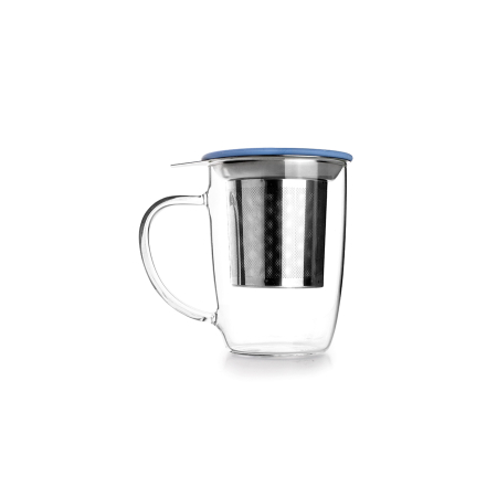 Teapots and tea accessories - Tea Cup with Filter and Lid Ibili, borosilicate glass, 450 ml,  glasslike