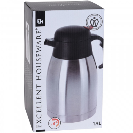 Cana termos Koopman Excellent Houseware, otel inoxidabil, gri/negru [1]