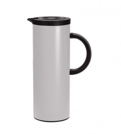 Thermos - Excellent Houseware double-walled thermos mug, stainless steel/glass, 11x30 cm, 1000 ml, white