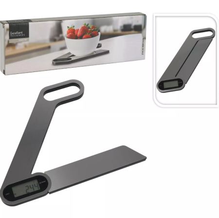 Cantar de bucatarie pliabil Excellent Houseware, metal, 20x8, 5 kg, gri [2]