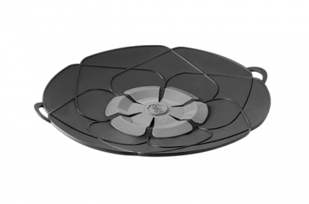 Capace pentru vase - Capac multifunctional Ibili-Flexiform, silicon, 29 cm, negru