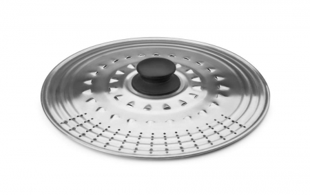 Capace pentru vase - Capac multifunctional Ibili, otel inoxidabil, 30/32/34/36 cm, argintiu