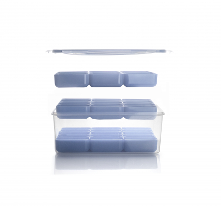 Caserola depozitare crochete Ibili-Kitchen Aids, plastic, 27x19x10.5 cm, albastru [1]