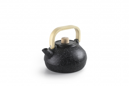 Ceainice si accesorii ceai - Ceainic cu infuzor Ibili-Izum, fonta/lemn, 15x8.5 cm, 1.1 l, negru/maro