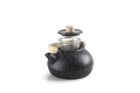 Ibili-Izum infuser kettle, cast iron/wood, 15x8.5 cm, 1.1 l, black/brown [1]