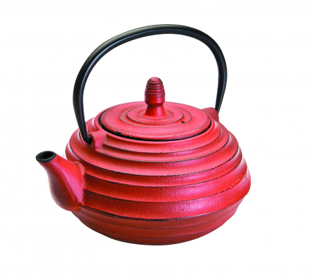 Ceainice si accesorii ceai - Ceainic cu infuzor Ibili-Ceylan, fonta, 16.5x9.5 cm, 700 ml, rosu