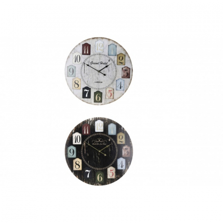 Ceas de perete retro Koopman, 60 cm, alb/negru [1]