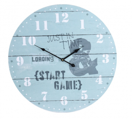 Decorative clocks - Excellent Houseware decorative clock, MDF, 55 cm, green