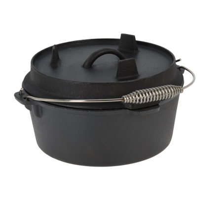 Cookware - Vaggan kettle with lid, cast iron, 25x15 cm, 3.35 l, black